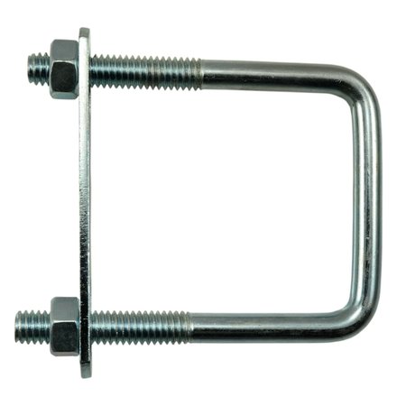 Midwest Fastener Square U-Bolt, 5/16"-18, 2 in Wd, 3 in Ht, Zinc Plated Steel, 10 PK 52280